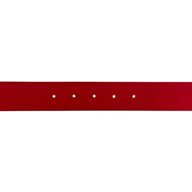 Gucci Belt Red Interlocking Waist 100 35 Leather Metal GG Logo Buckle