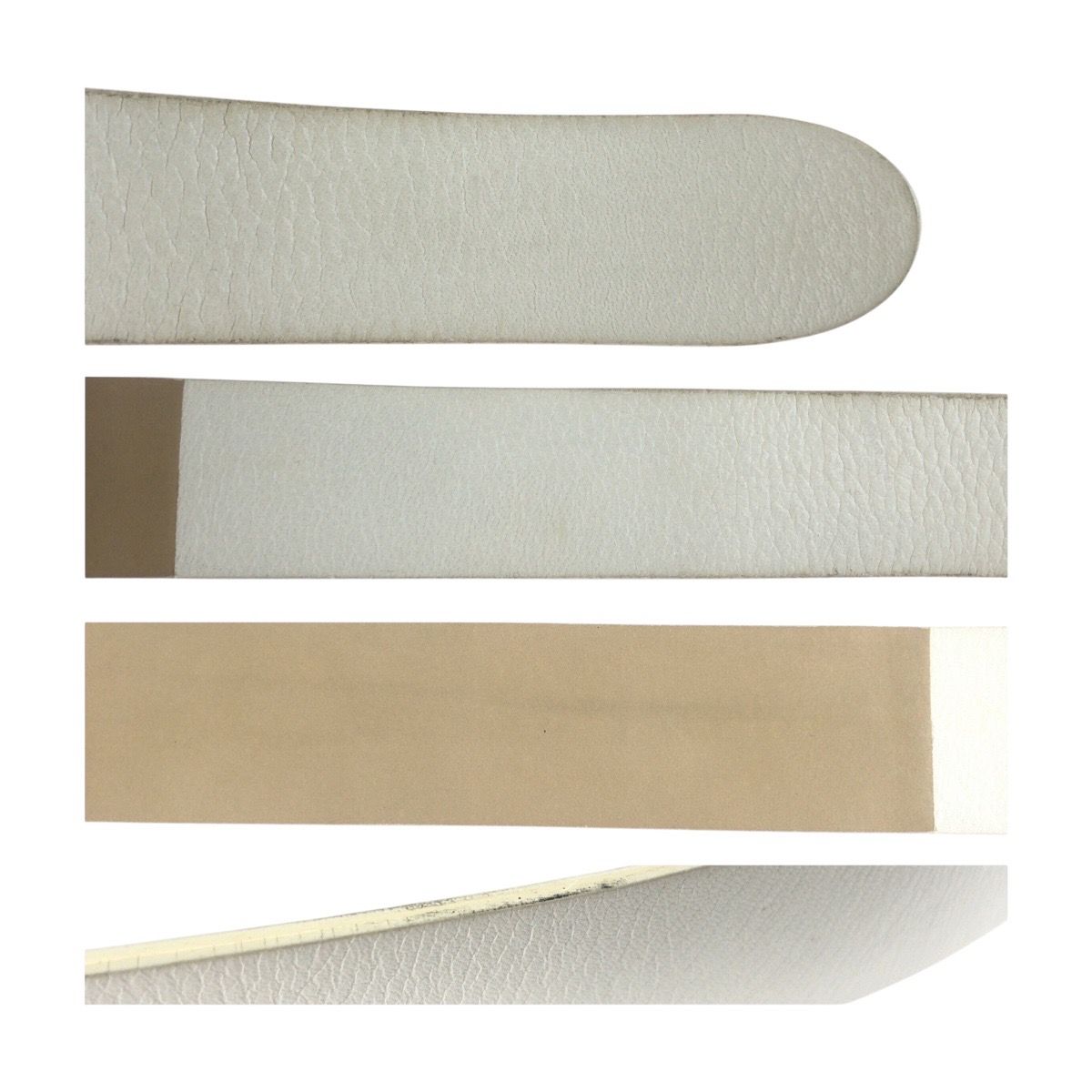 Bottega Veneta White Silver Leather 925 Sterling Belt