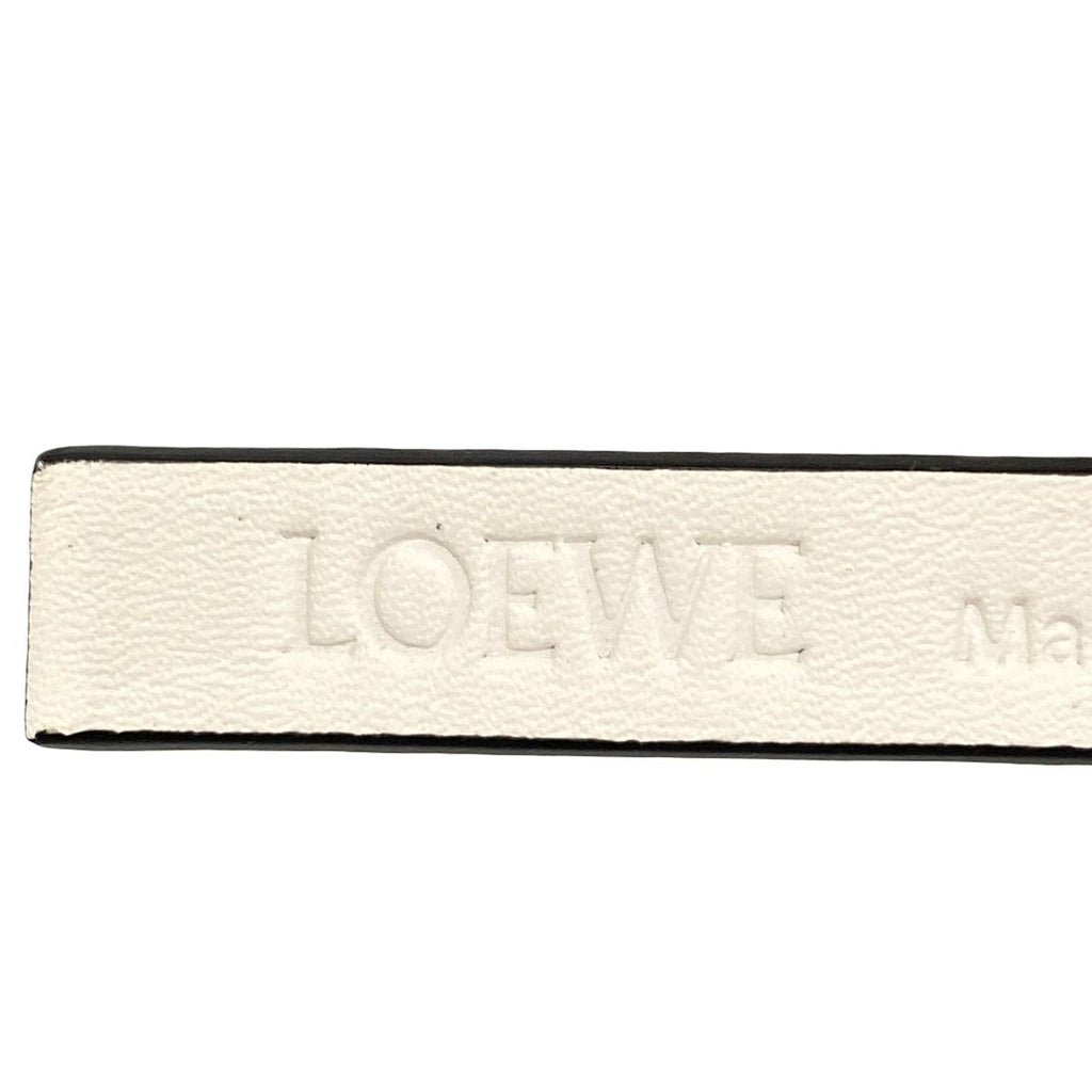 Loewe Belt White Dark Yellow Gold Reversible Anagram Leather