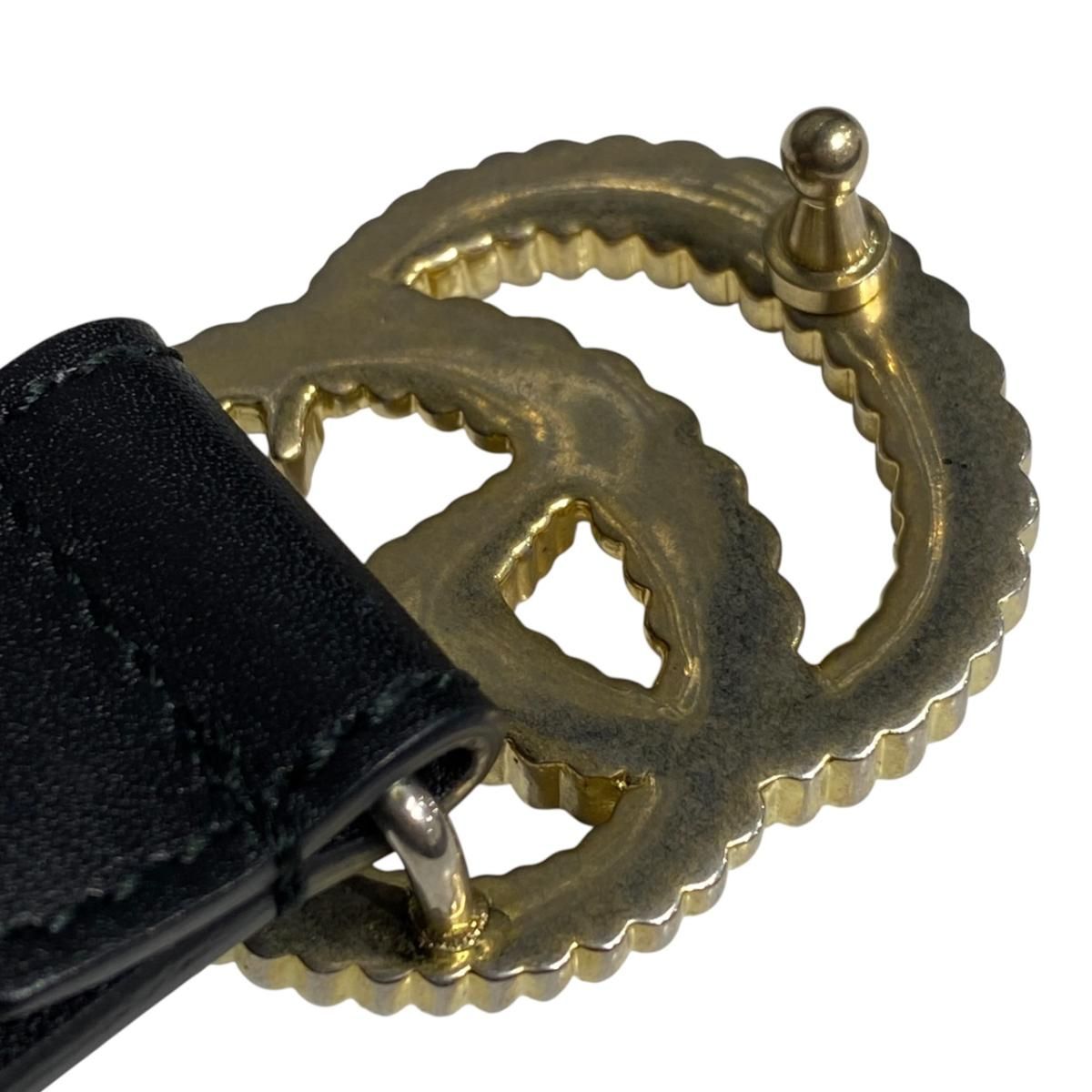 Gucci Belt GG Marmont Torchon Leather Black