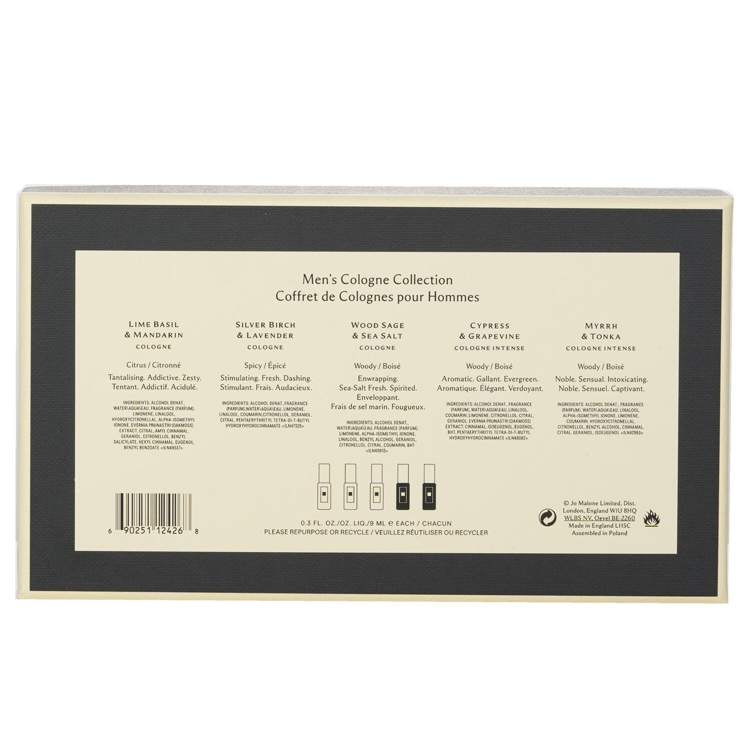 Jo Malone Men's Cologne Collection  5x9ml/0.3oz
