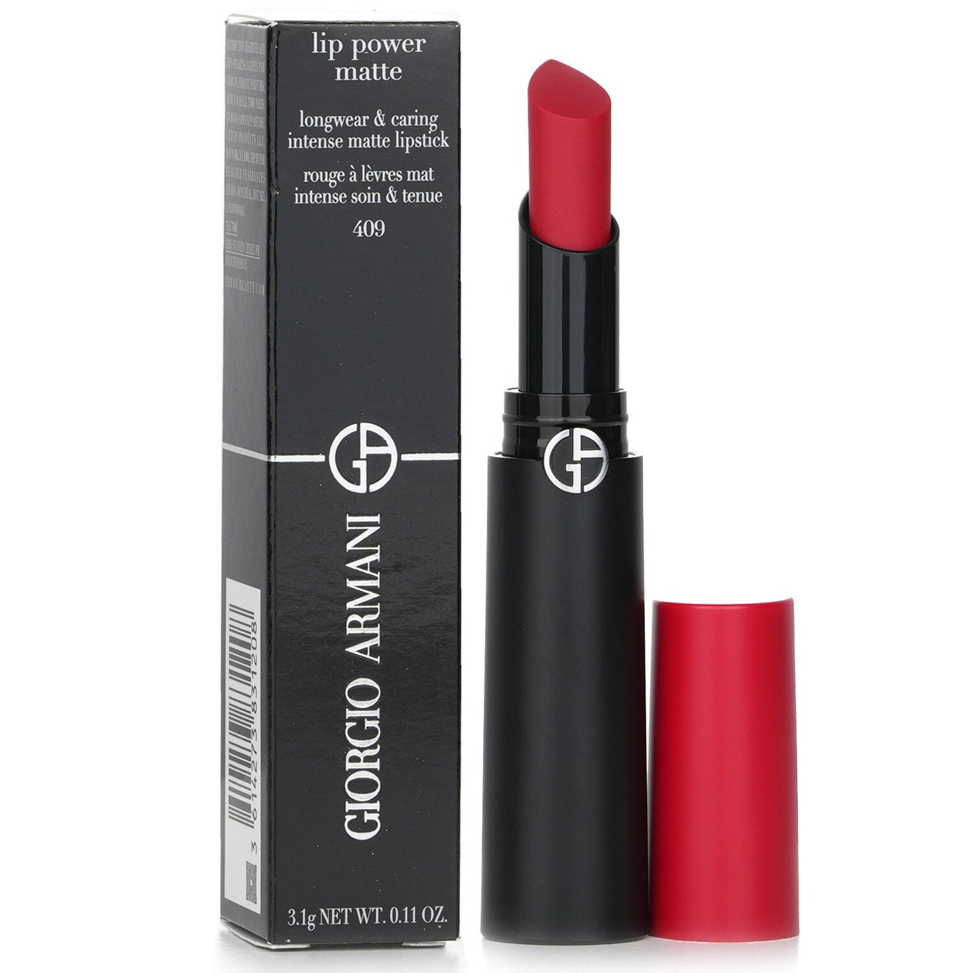 Giorgio Armani Lip Power Matte Longwear & Caring Intense Matte Lipstick - # 111 True  3.1g/0.11oz