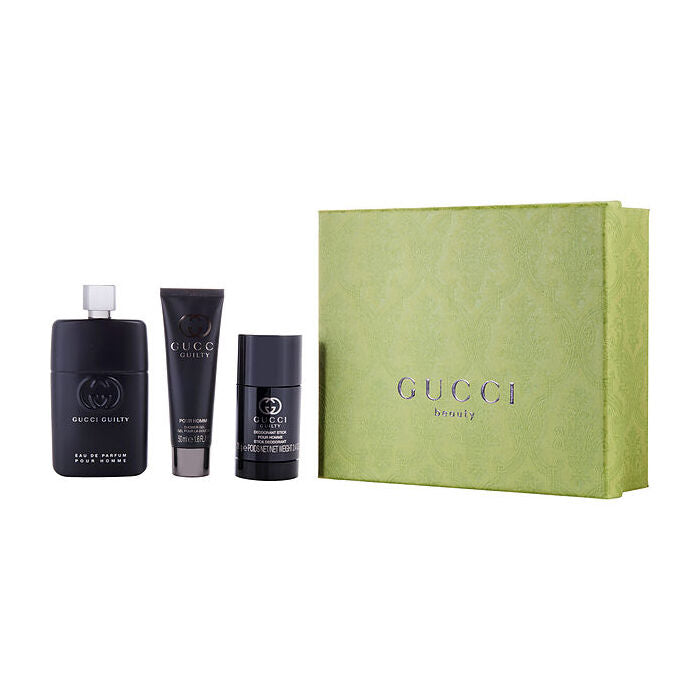 Gucci Guilty Pour Homme Eau De Parfum Spray 90ml/3oz & Deodorant Stick 75ml/2.5oz & Shower Gel 50ml/1.6oz