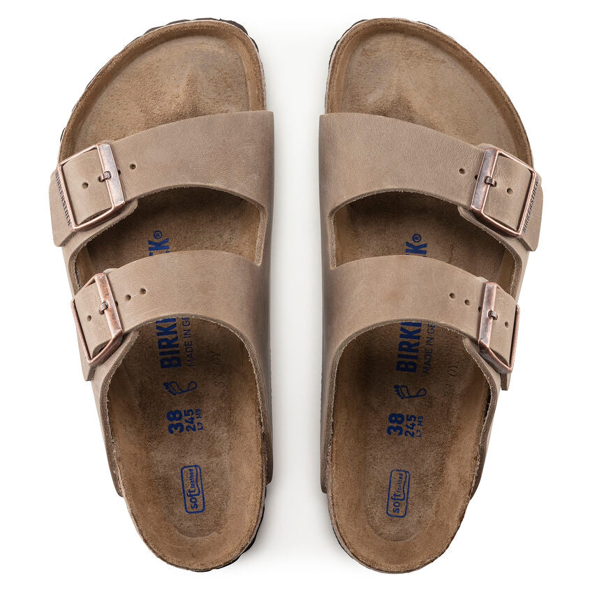 Unisex Arizona Soft Footbed Oiled Leather Tobacco Brown Medium/Narrow
