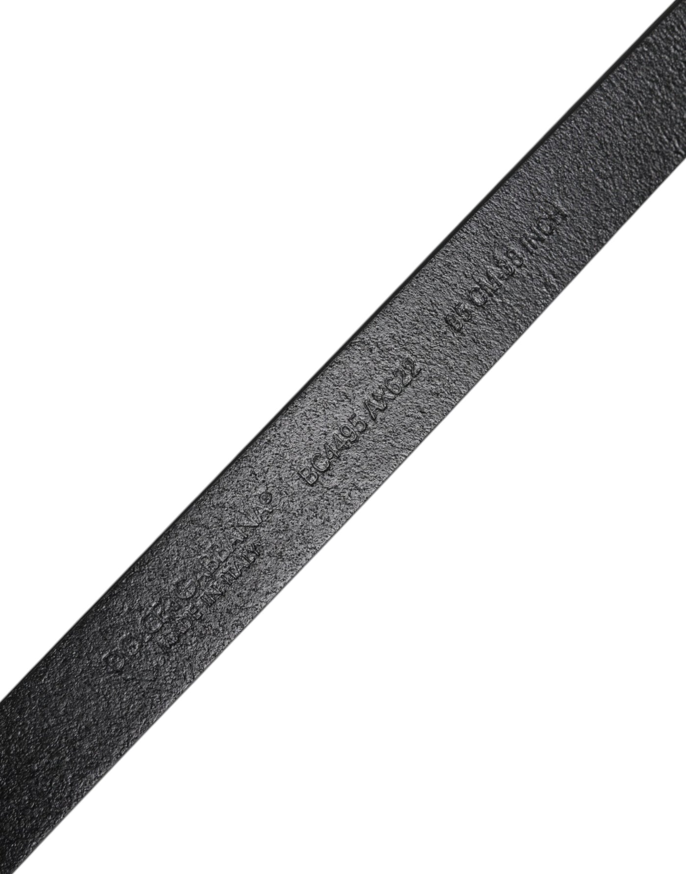 Dolce & Gabbana Black Calfskin Classic Metal Logo Buckle Belt