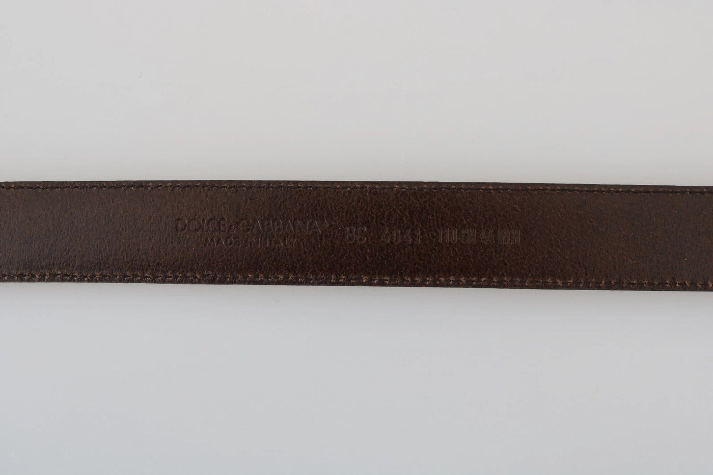 Dolce & Gabbana Blue Perforated Leather Gray Buckle Belt