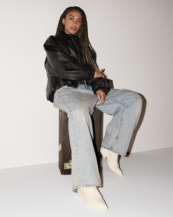 Chuck 70 De Luxe Pointed Platform Woven Leather