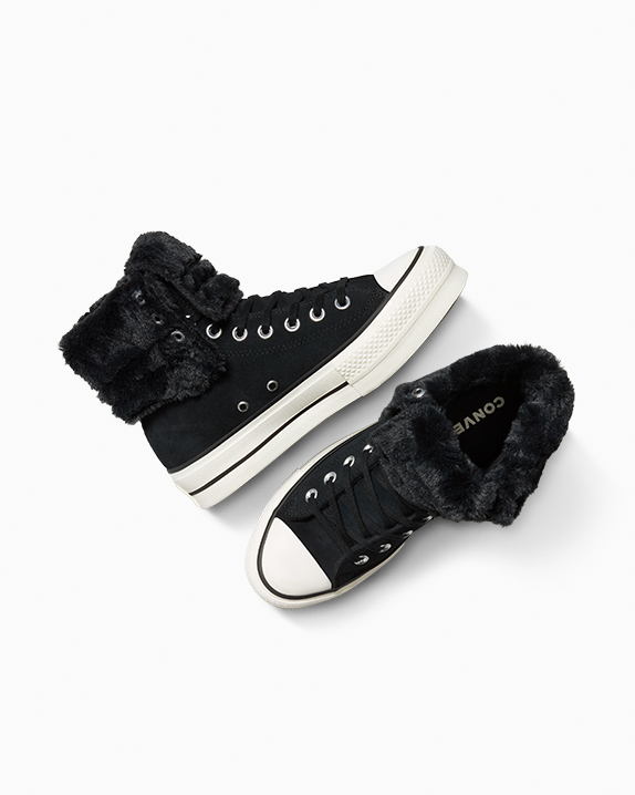 Chuck Taylor All Star Fold-Over Lift Platform XHi Faux Fur