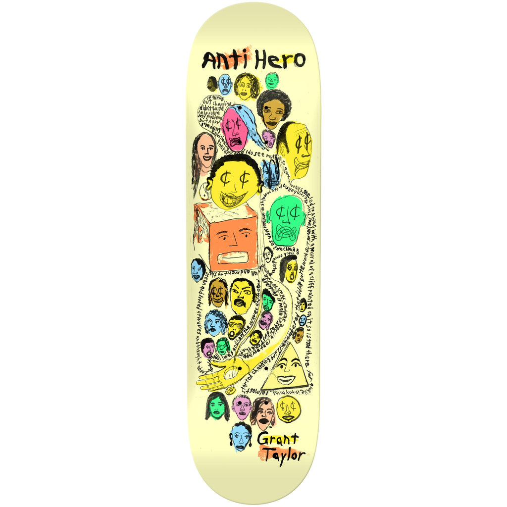 Anti Hero Skateboard Deck Grant Taylor Expressions Beige 8.5" x 31.85"