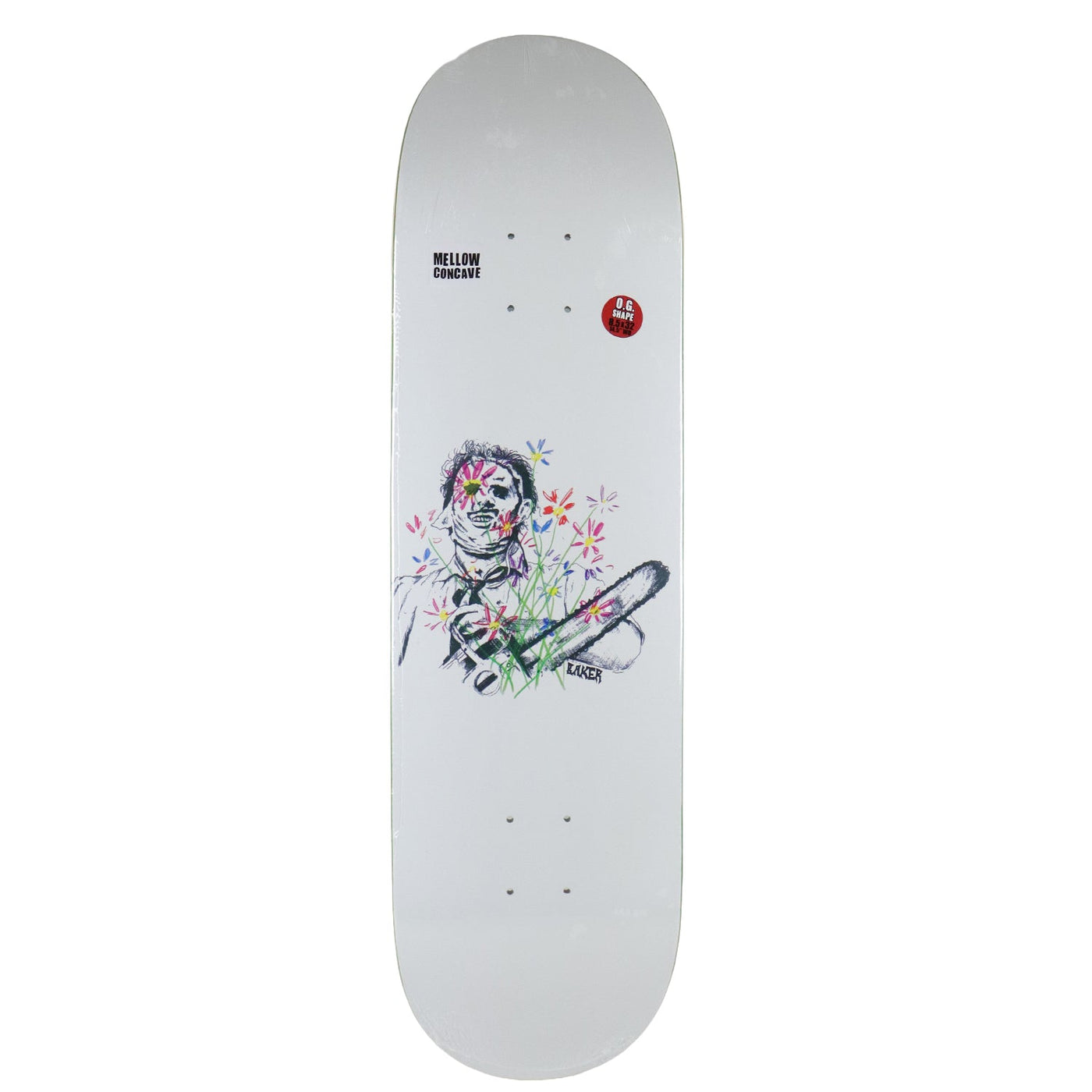 Baker Skateboard Deck Casper Brooker Texas Flowers White 8.5" x 32"
