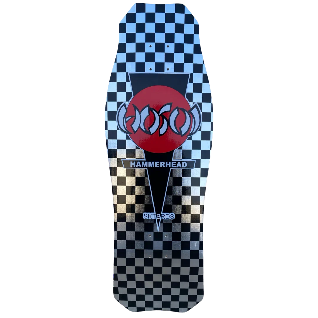 Hosoi O.G. Hammerhead Checkerboard Limited Colorway Deck - 10.5″ Silver Foil