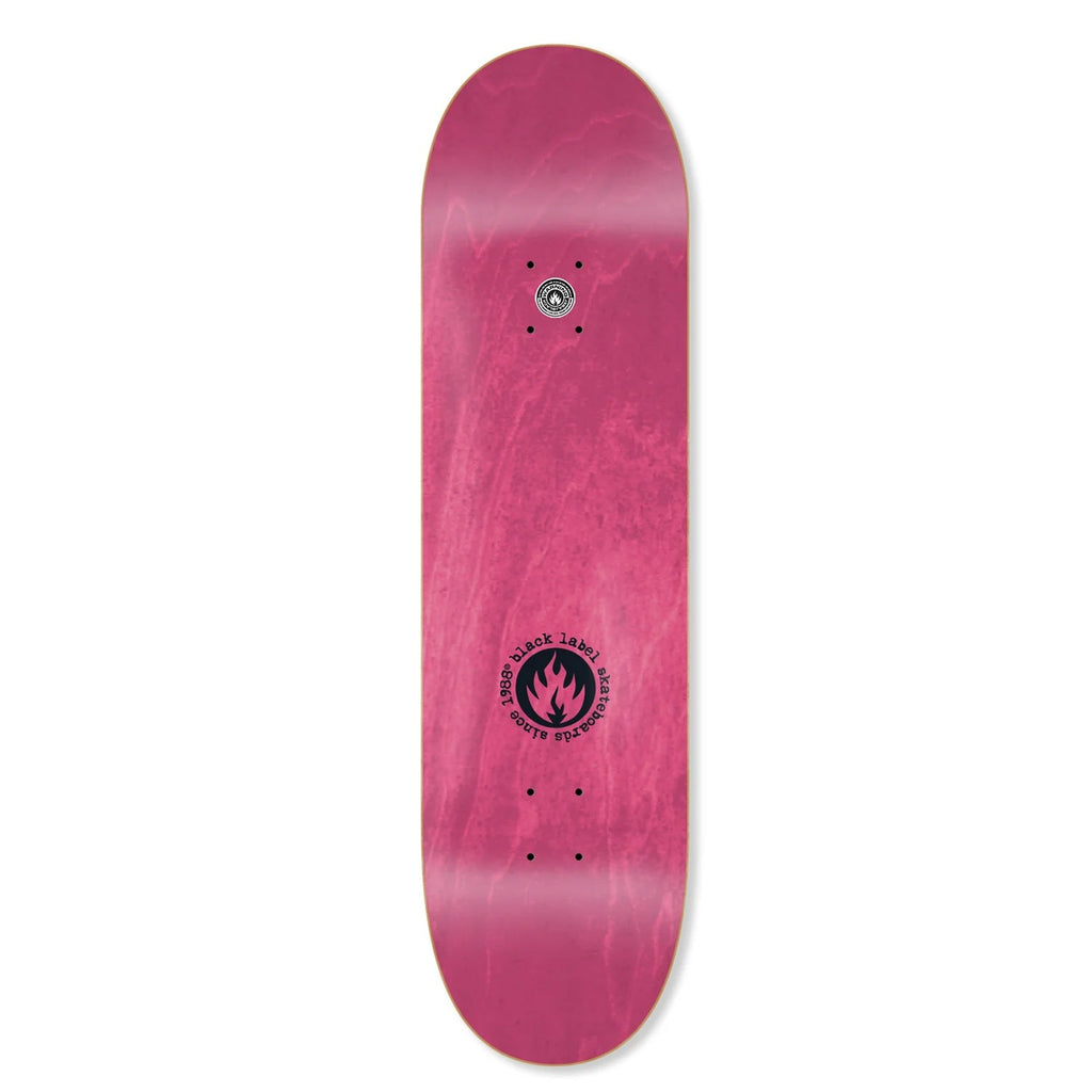 Black Label Skateboard Deck Elijah Akerley Pink Elephants Grey 8.25" x 32.12"