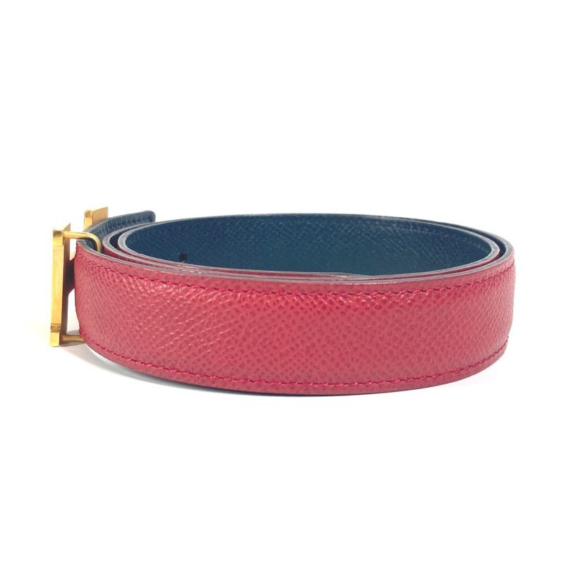Hermes Belt H Constance Mini Leather Red And Navy