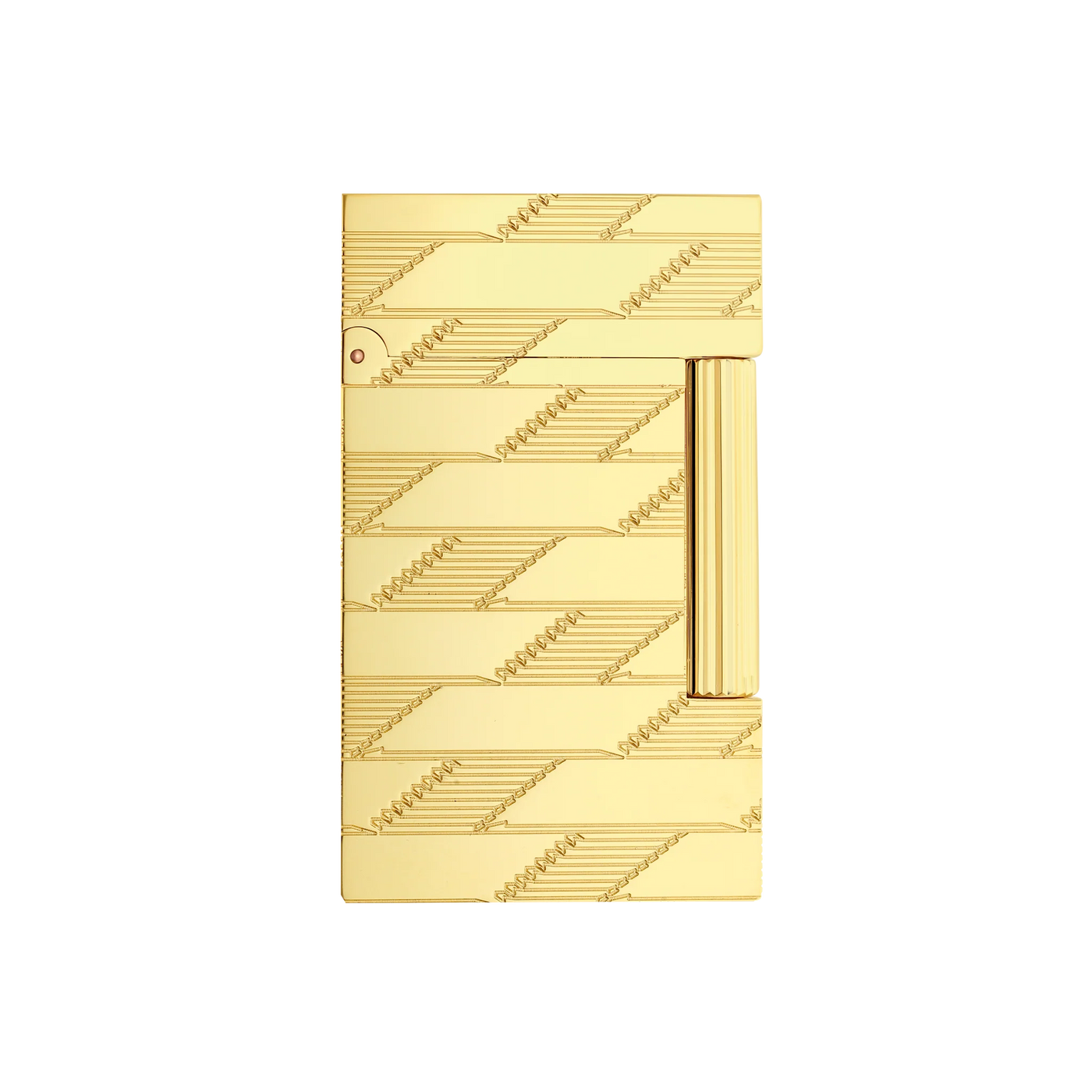 S.T. DUPONT Ligne 2 Monogram 1872 Golden Guilloche Lighter/Briquet C16178