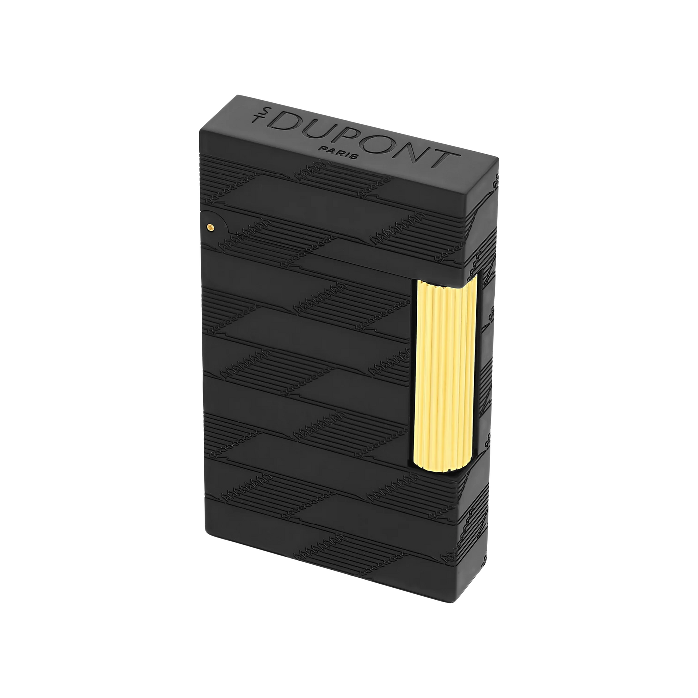 S.T. DUPONT Ligne 2 Monogram 1872 Black Guilloche Lighter/Briquet C16179
