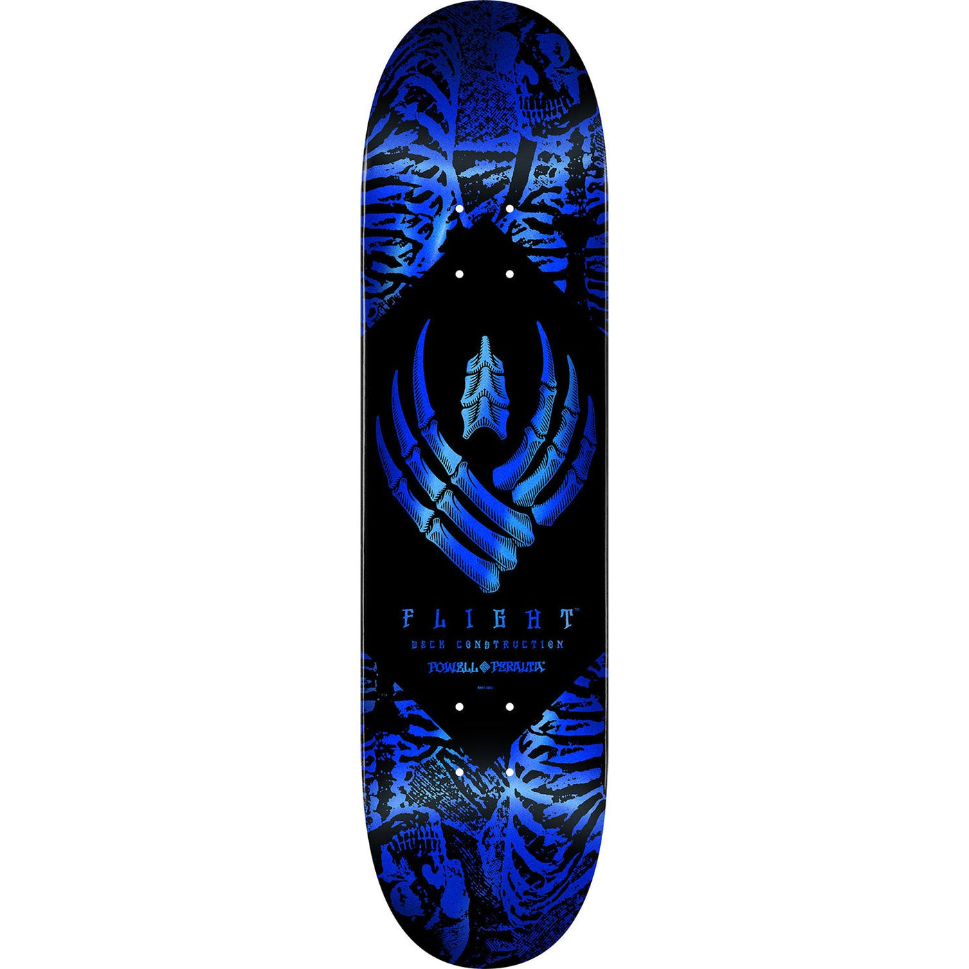 Powell Peralta Skateboard Deck Flight 308 Skeleton Foil Blue 8.75" x 32.33"