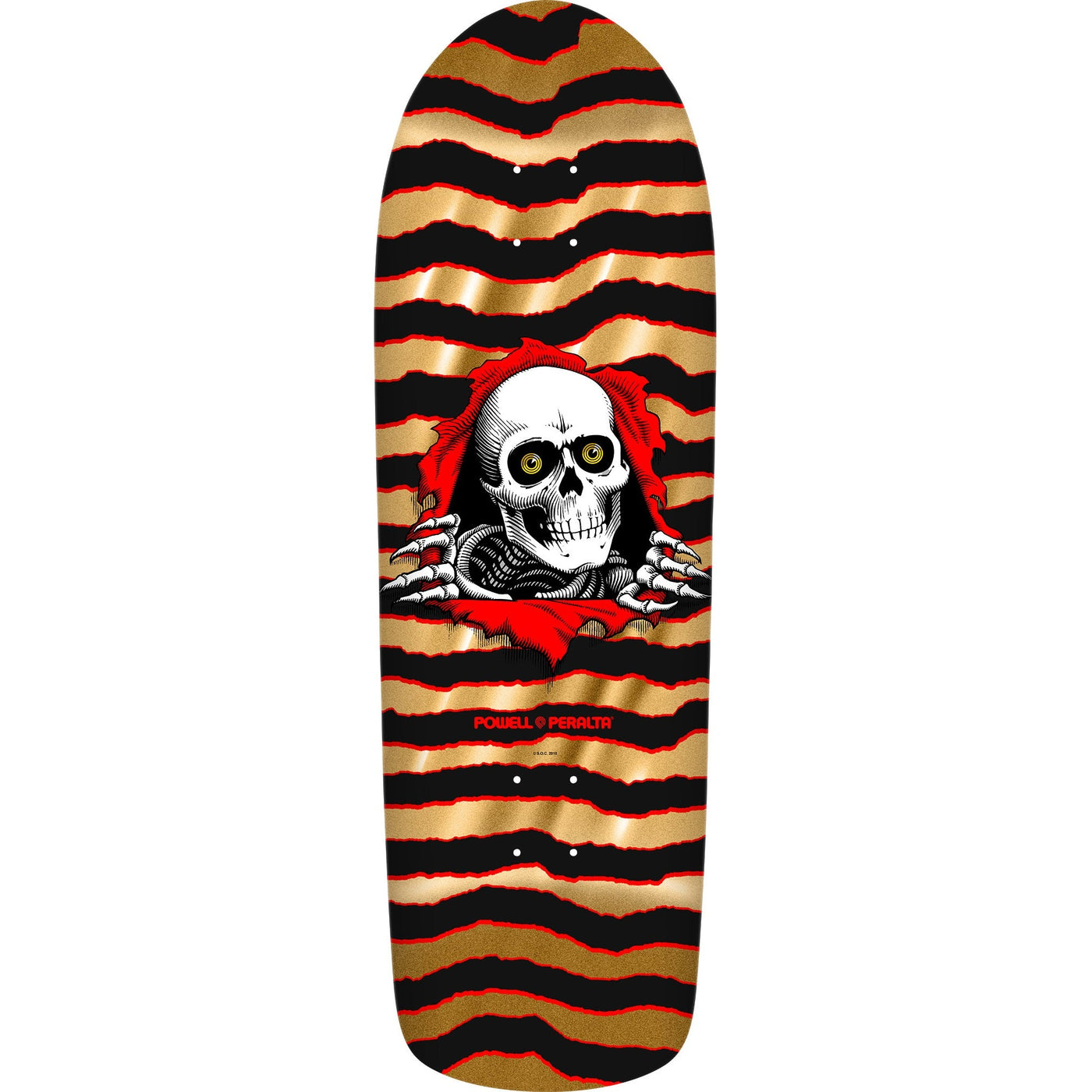 Powell Peralta Old School Ripper Skateboard Deck - 9.89″ Gold Foil