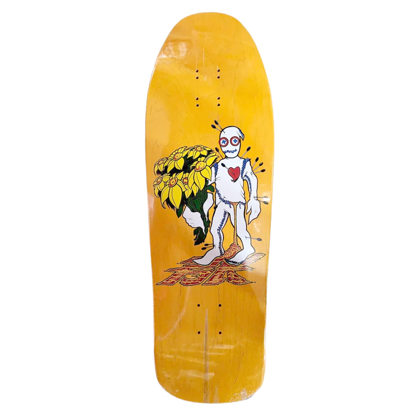 Dogtown Skateboard Deck Bryce Kanights Flower Guy Yellow 10.12" x 31.87"