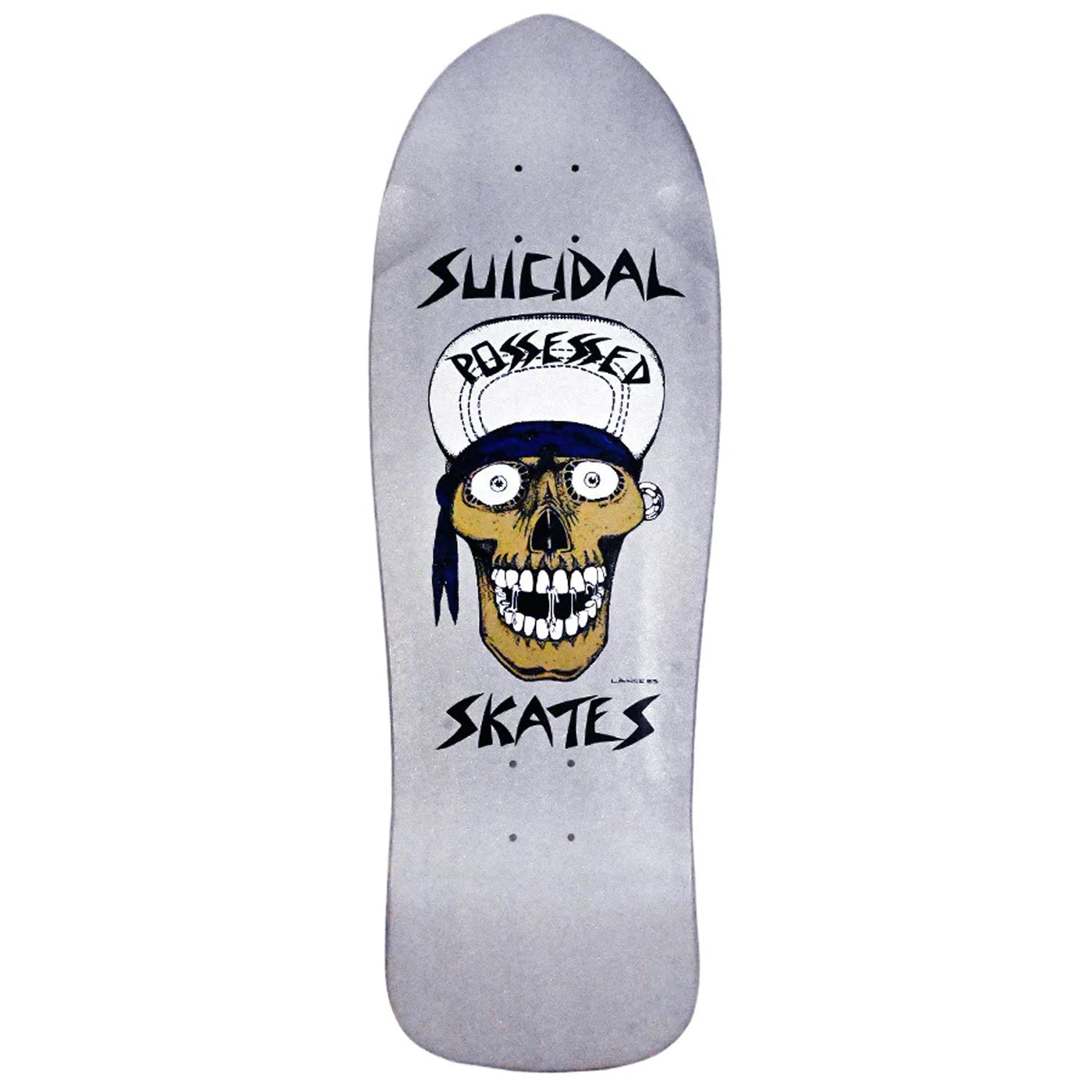 Dogtown Skateboard Deck SS Punk Skull Silver Dip 10.12" x 30.82"