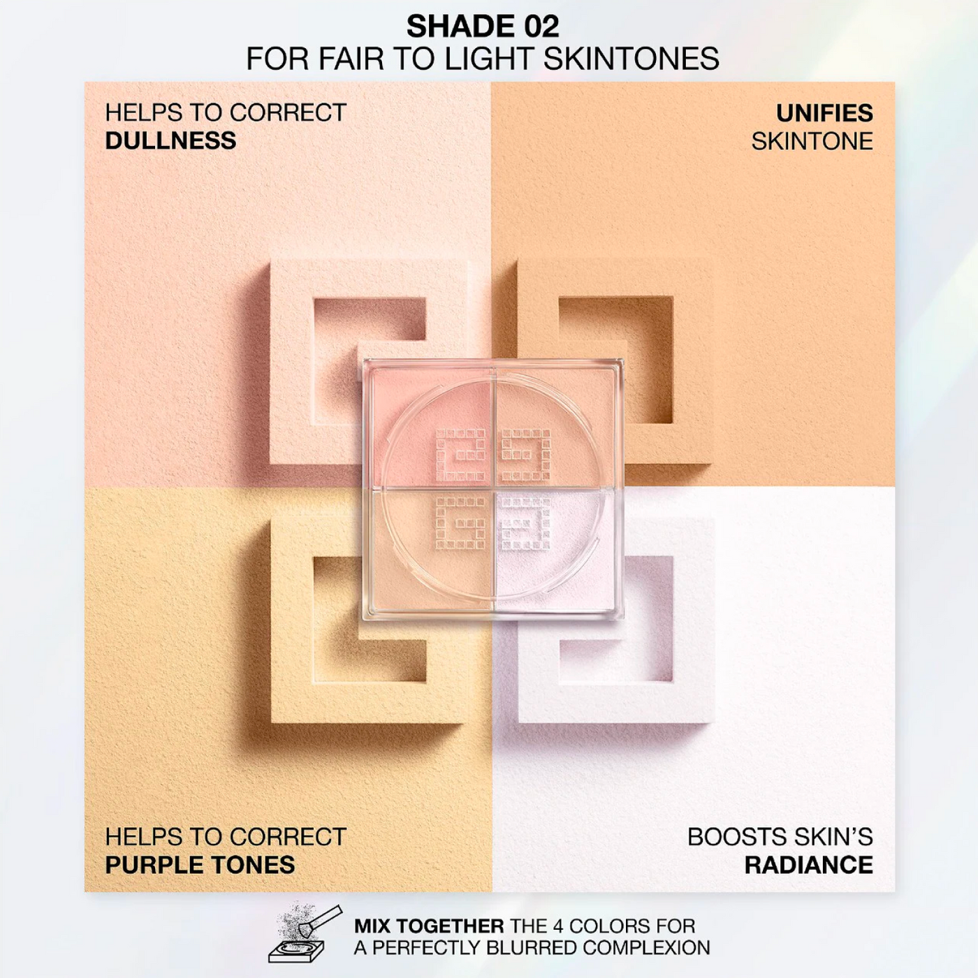 Givenchy Prisme Libre Mat Finish & Enhanced Radiance Loose Powder 4 In 1 Harmony - # 2 Satin Blanc  4x3g/0.105oz