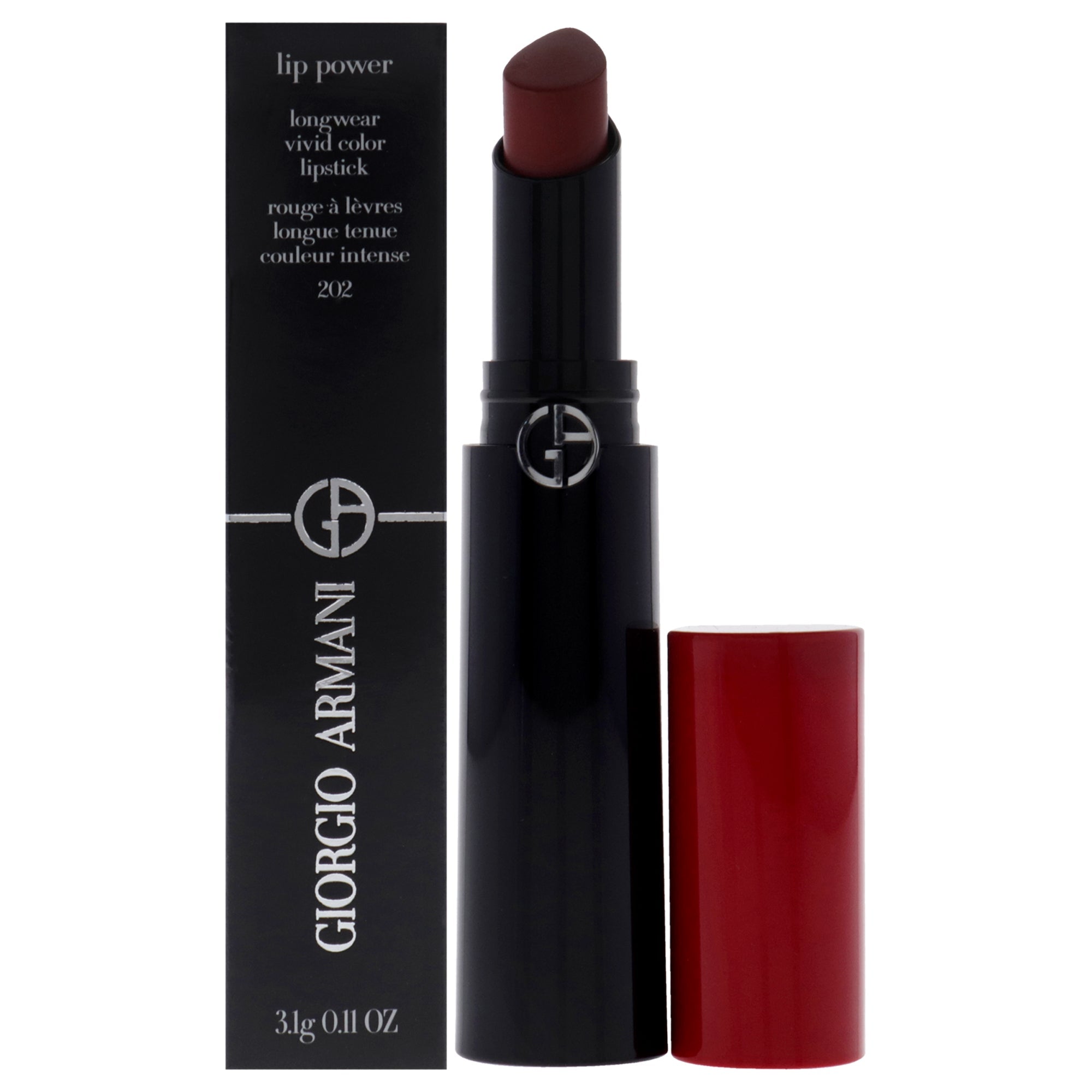 Lip Power Longwear Vivid Color Lipstick - 202 Grazia by Giorgio Armani for Women - 0.11 oz Lipstick