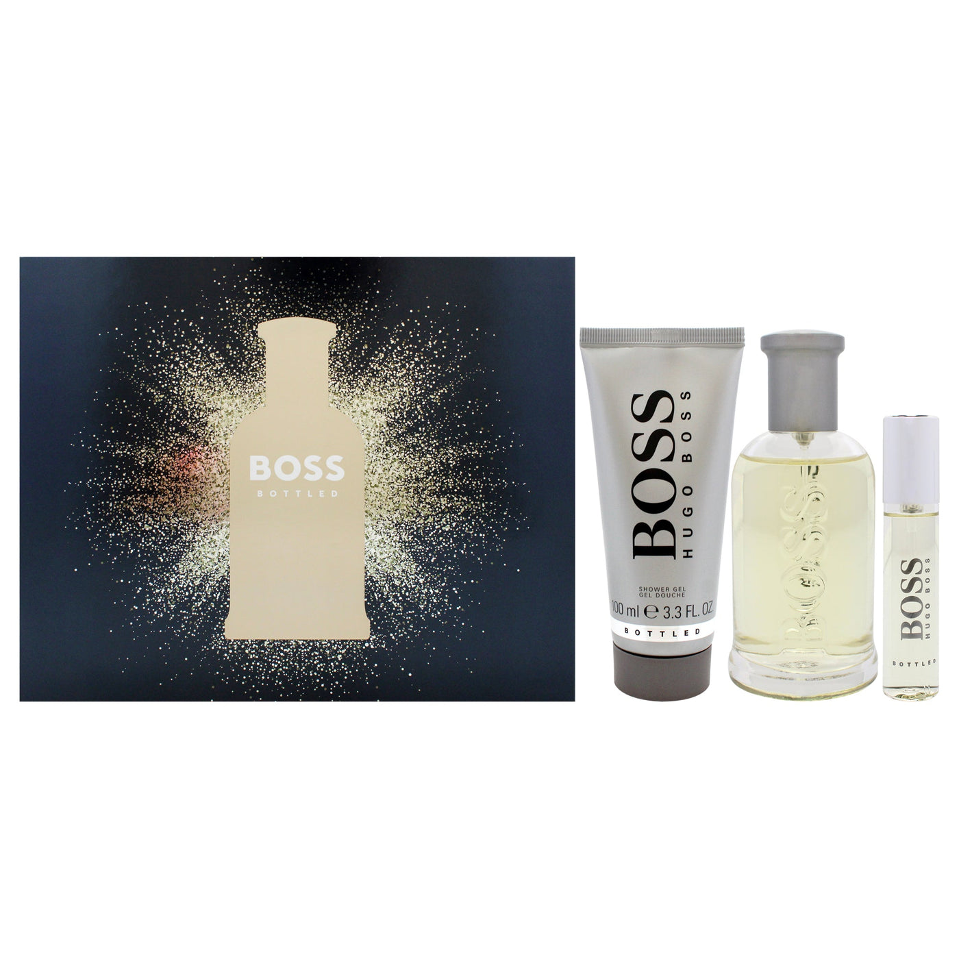 Boss No. 6 by Hugo Boss for Men - 3 Pc Gift Set 3.3oz EDT Spray, 0.3oz EDT Spray, 3.3oz Shower Gel