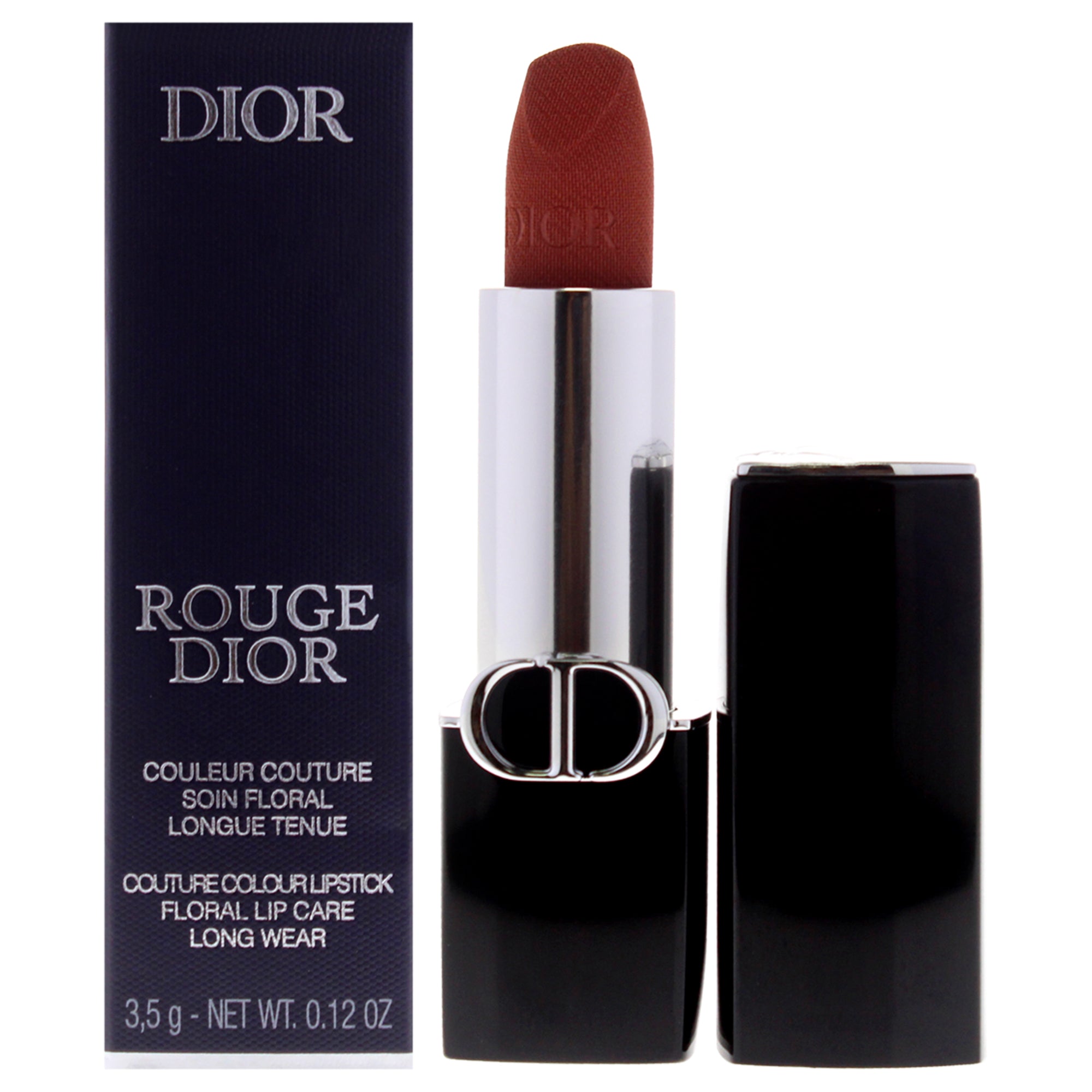 Christian Dior Rouge Dior Couture Velvet Lipstick - 100 Nude Look by Christian Dior for Women - 0.12 oz Lipstick (Refillable)