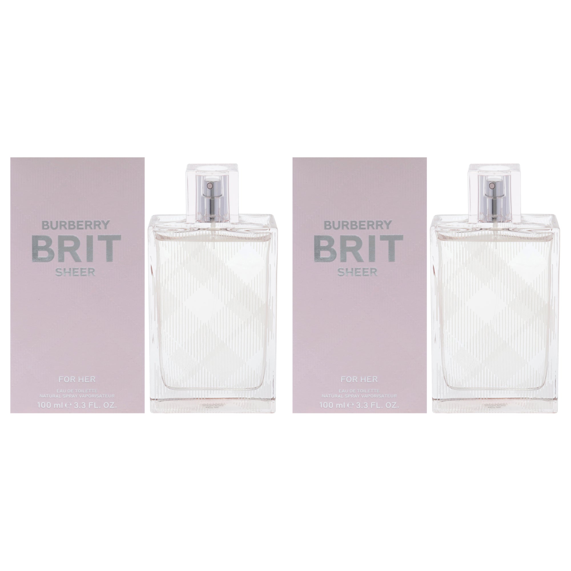 Burberry Burberry Brit Sheer by Burberry for Women - 3.3 oz EDT Spray - Pack of 2