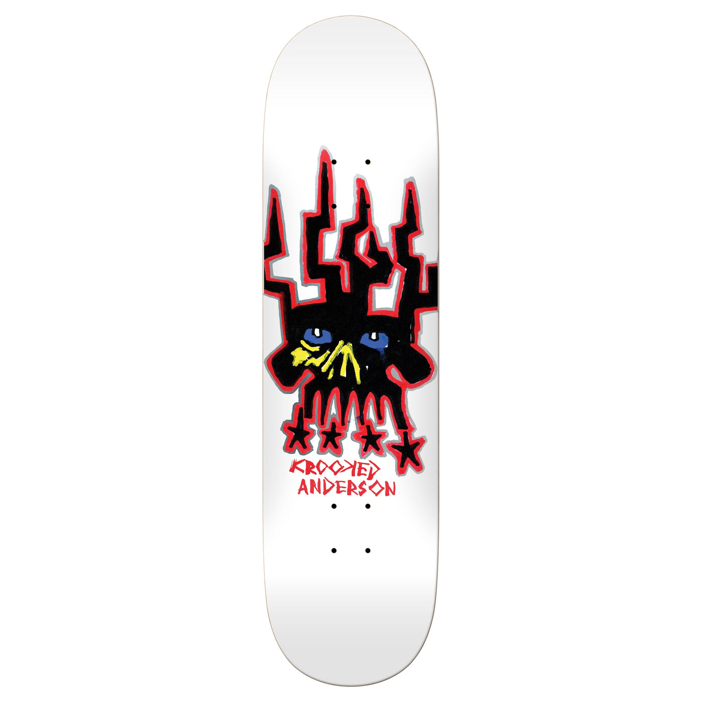 Krooked Skateboard Deck Manderson Skull King 8.38" x 32"