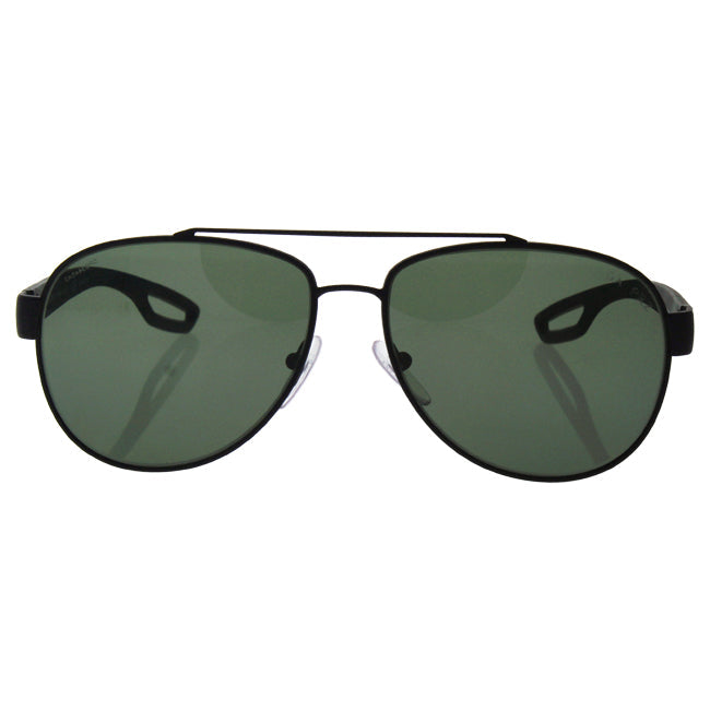 Prada SPS 55Q DG0-5X1 - Black Rubber-Grey Green Polarized by Prada for Men - 59-14-140 mm Sunglasses