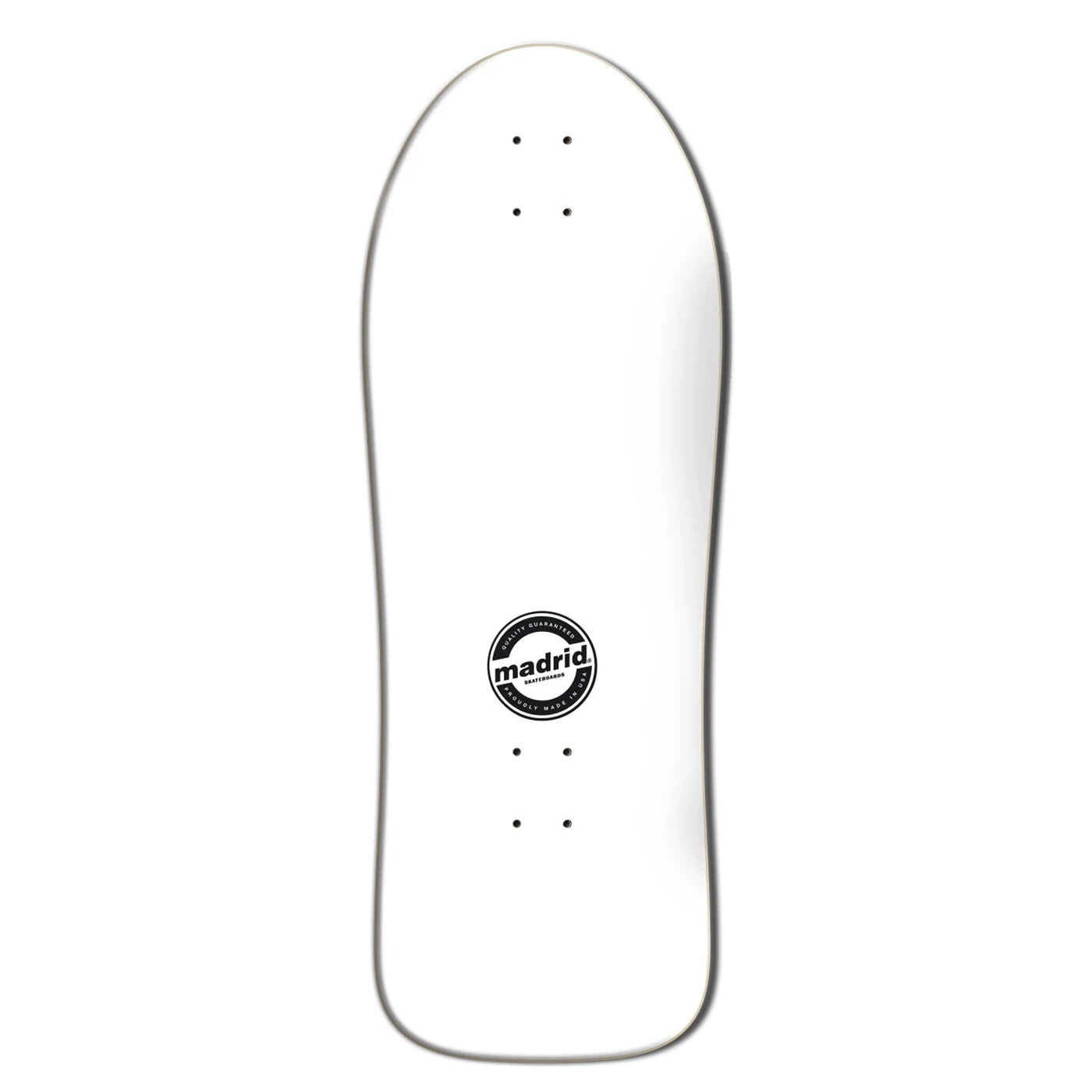 Madrid Skateboard Deck Gary Sanderson Atomic Man Reissue White 10.62" x 30.25"