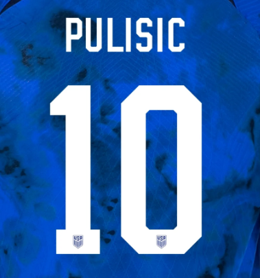 USMNT Pulisic #10 Away Player Printing 2022