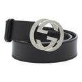 Gucci Interlocking Belt 32 Black Leather