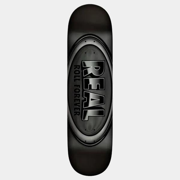 Real Skateboards Oval DBX Basalt Deck 8.5" Silver Foil