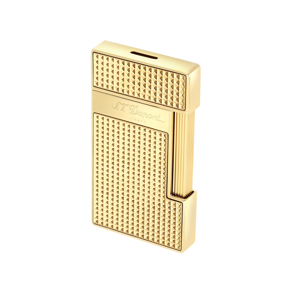 S.T. DUPONT SLIMMY DIAMOND HEAD GOLD LIGHTER/BRIQUET 028009