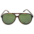 Gucci GG 1026-TVD-Dark Havana-Green by Gucci for Unisex - 59-14-140 mm Sunglasses