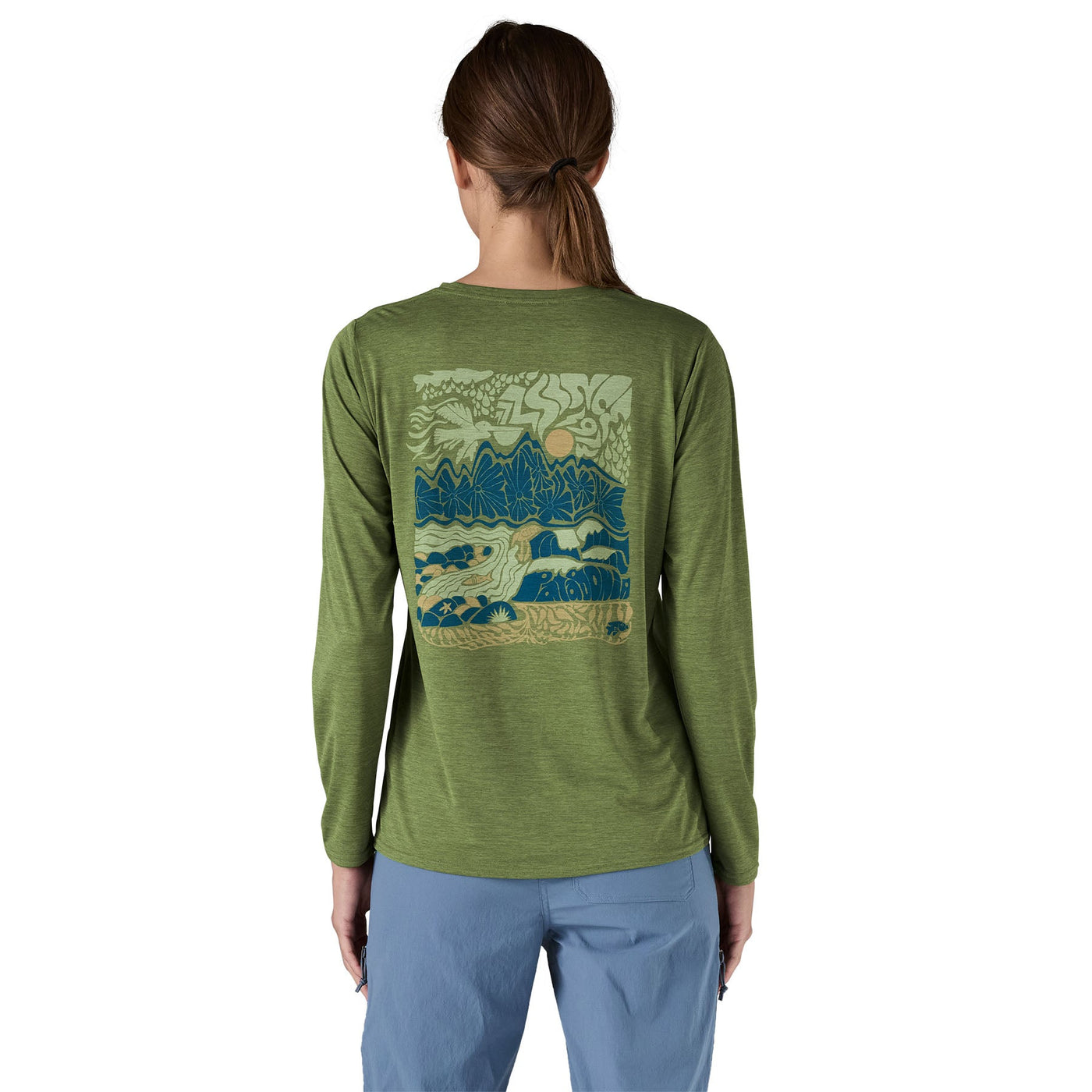 Patagonia W's L/S Capilene Cool Daily Graphic Shirt - Waters - DQ