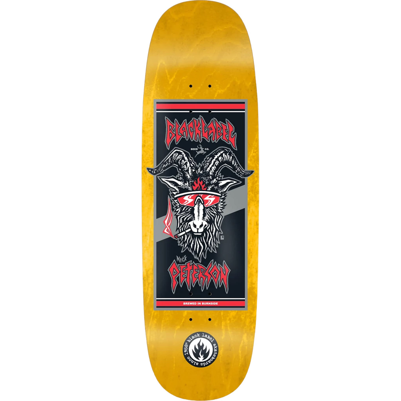 Black Label Nick Peterson Burnside Brew Tugboat Skateboard Deck 9.5"