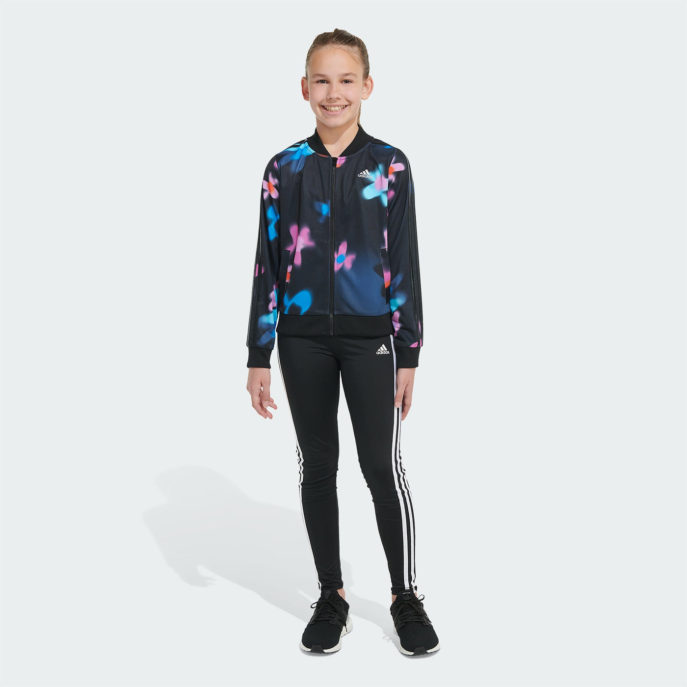 Kids' adidas Allover Print 3-Stripes Tricot Jacket
