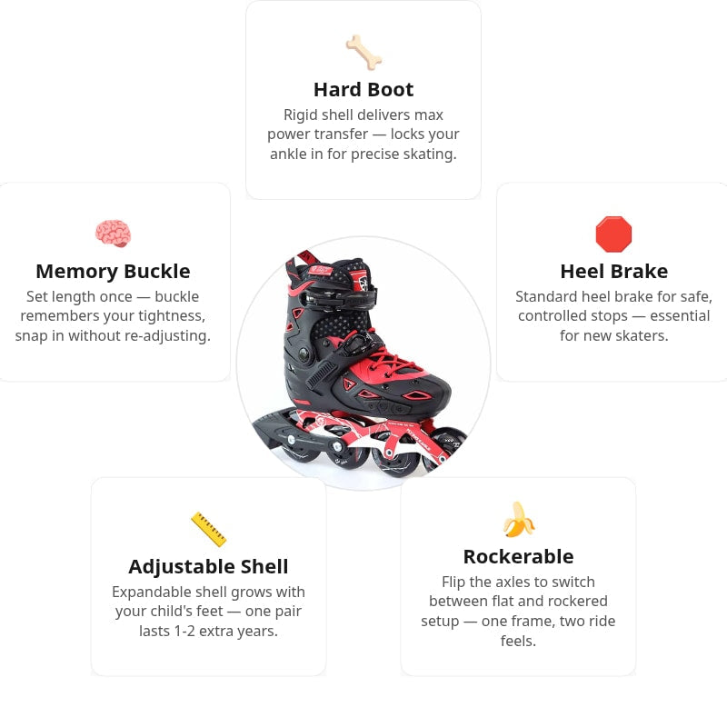 Flying Eagle S9 Dynamo Red Kids Skates