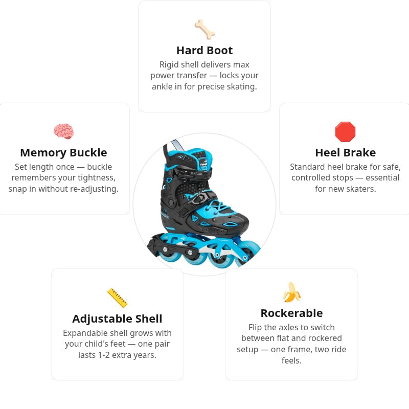 Flying Eagle S9S Dynamo Blue Kids Skates