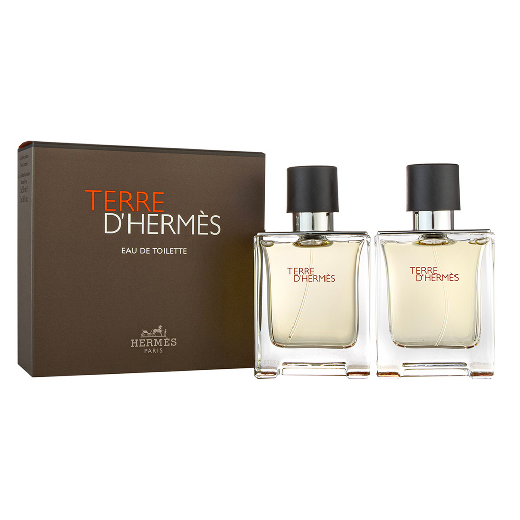 Terre DHermes by Hermes for Men - 2 Pc Gift Set 2 x 1.6oz EDT Spray