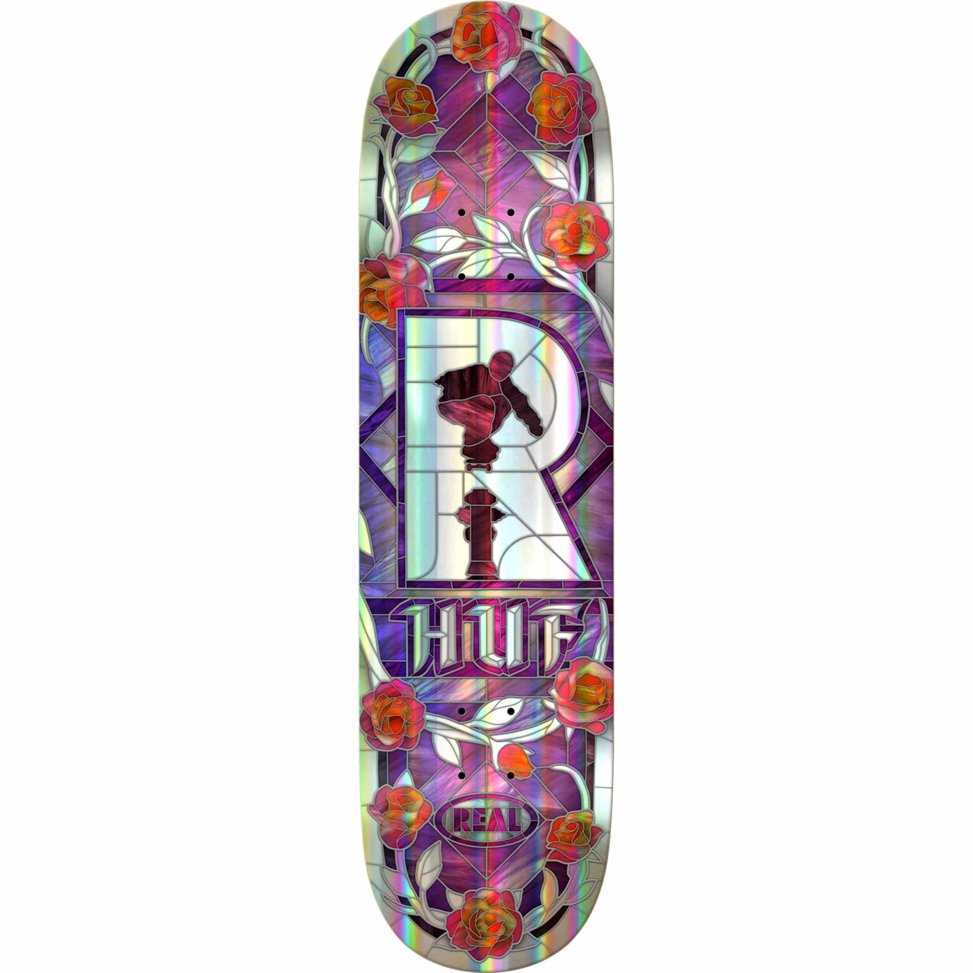 Real HUF Holographic Cathedral Skateboard Deck 8.06"
