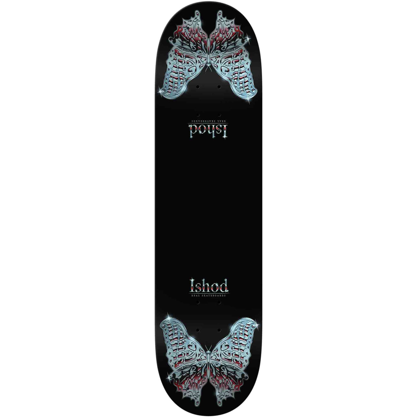 Real Ishod Mariposa Chrome Redux Twin Tail Skateboard Deck 8.38