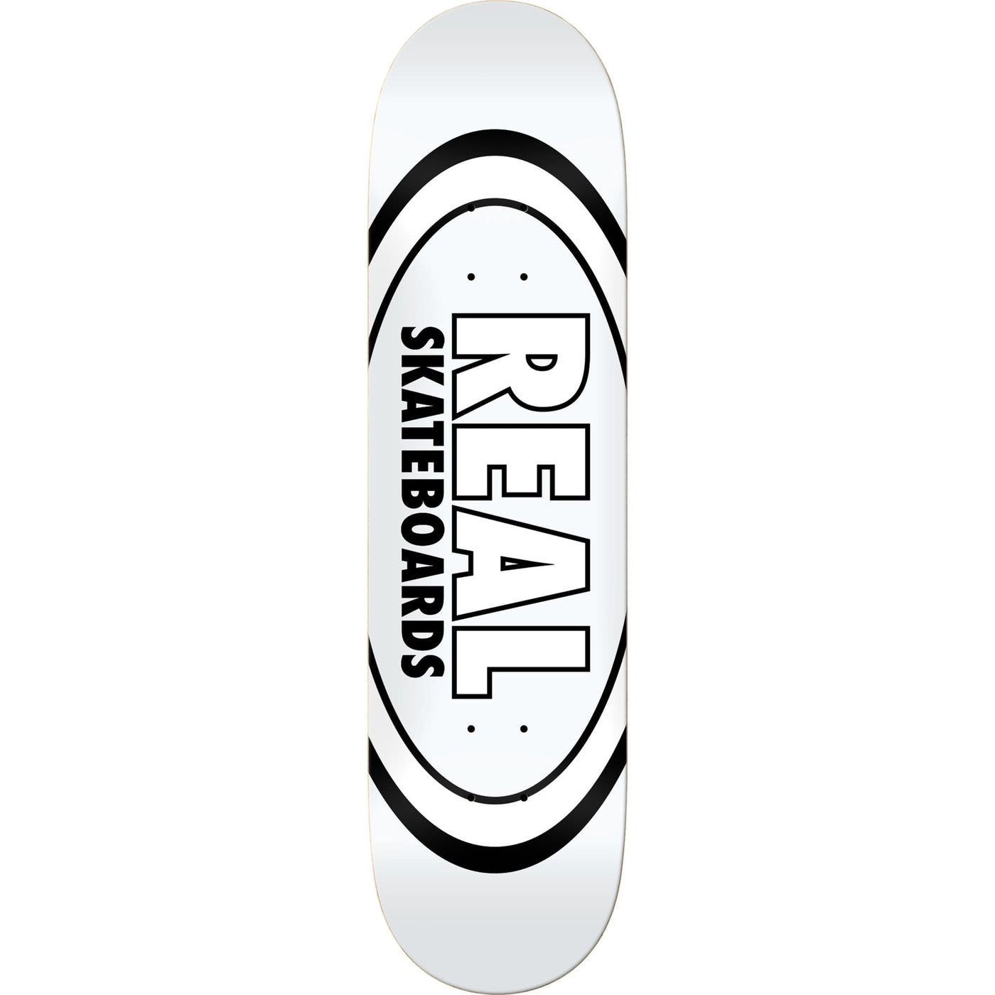 Real Team Classic Oval White Skateboard Deck 8.38"