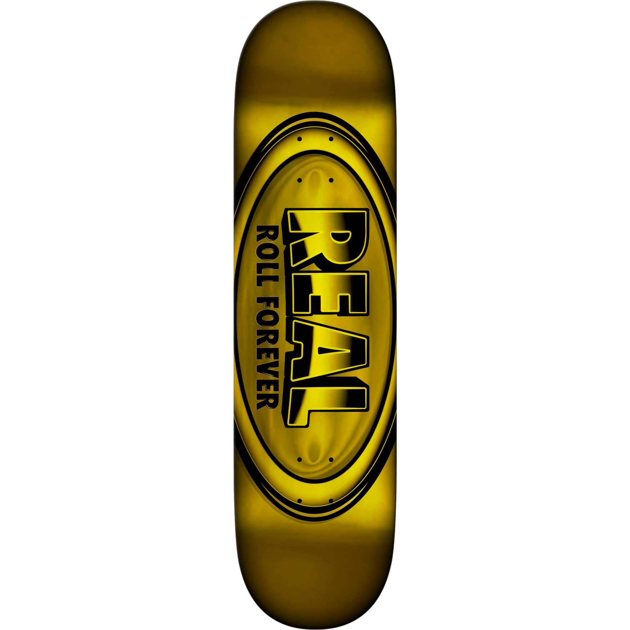Real Team Oval DBX Skateboard Deck Yellow 8.38"